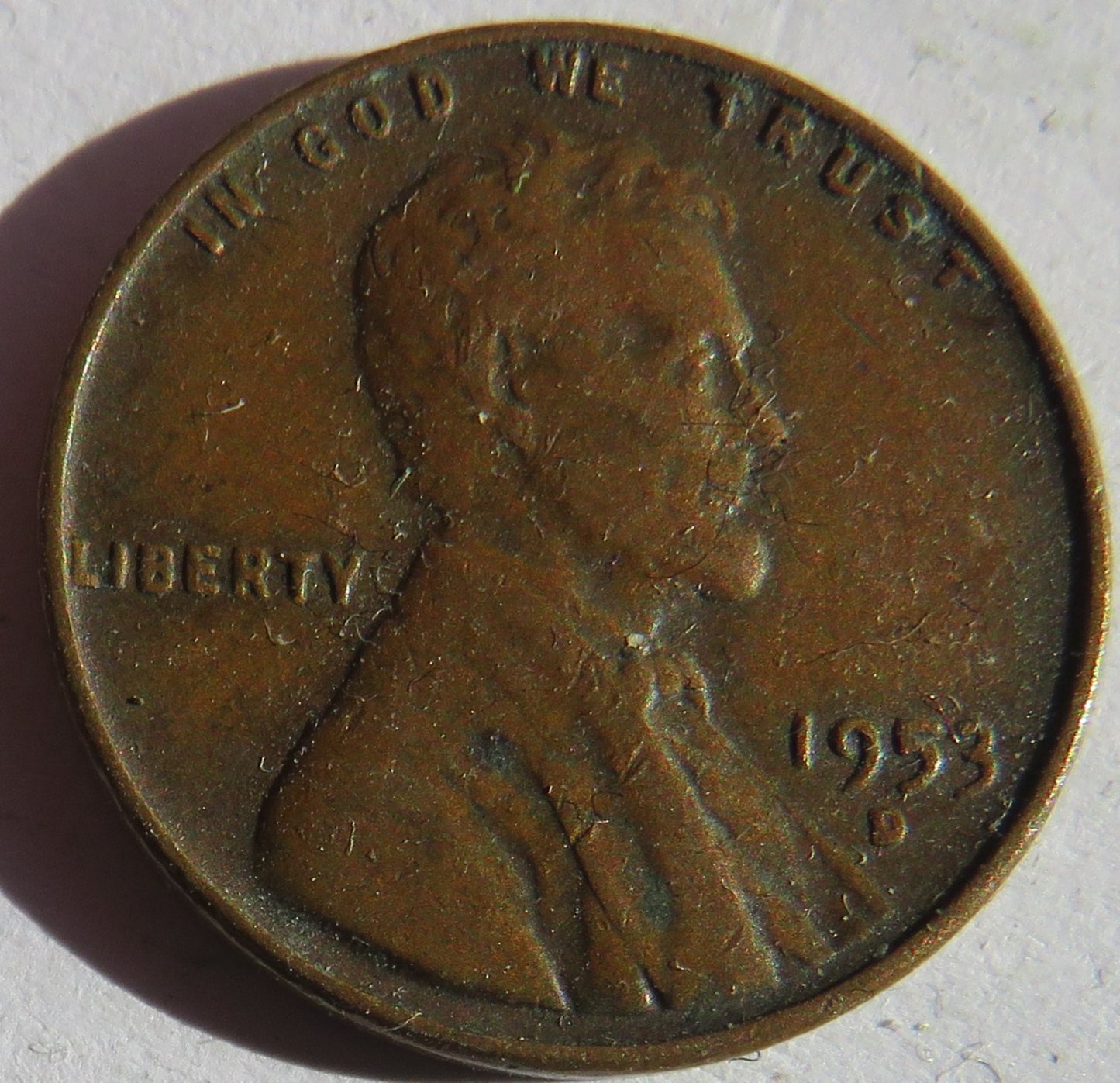 1953-D USA Lincoln One Cent Coin