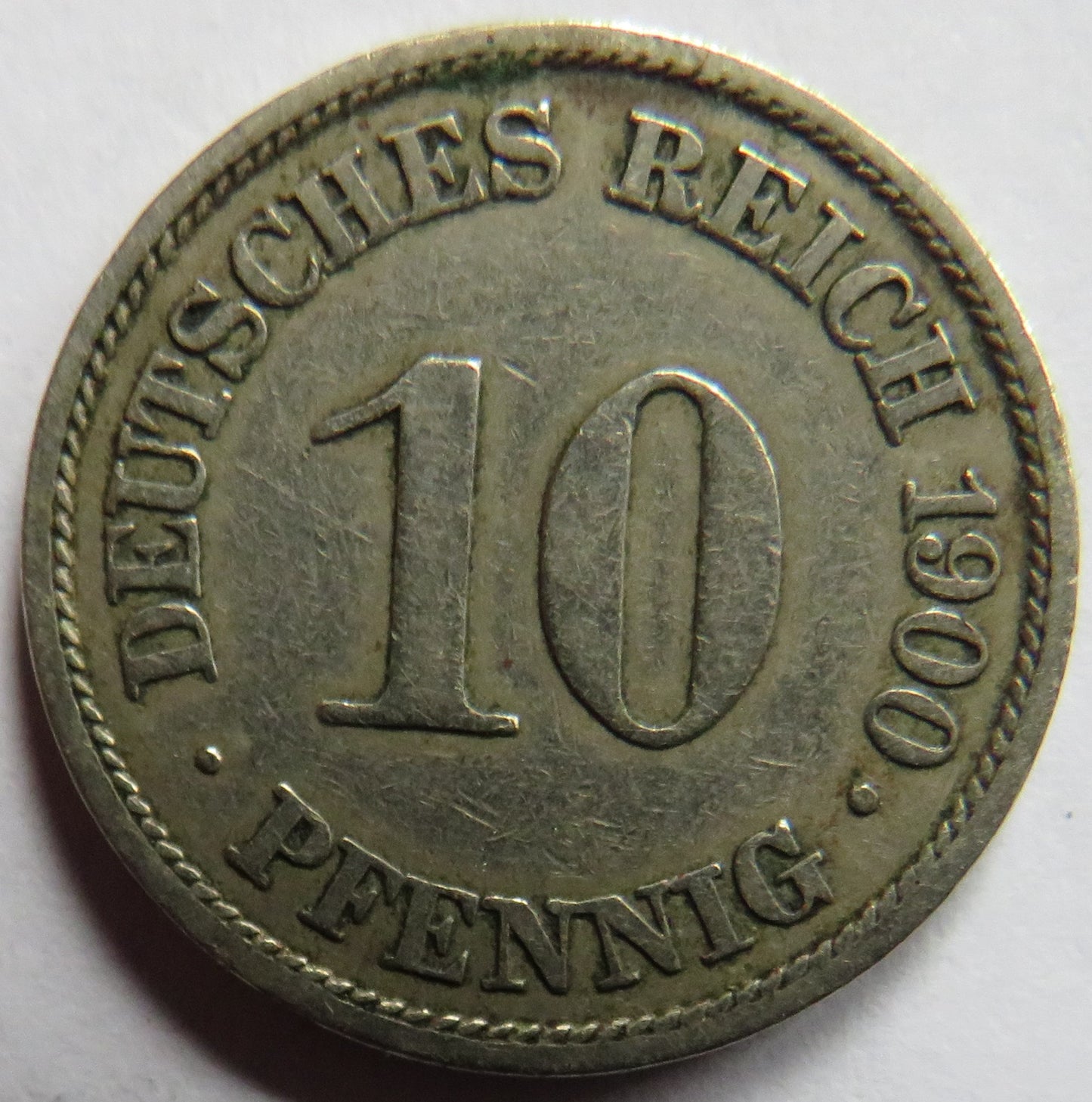 1900-A Germany 10 Pfennig Coin