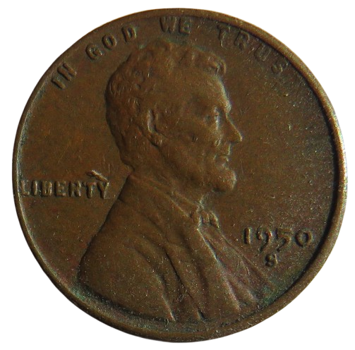 1950-S USA Lincoln One Cent Coin