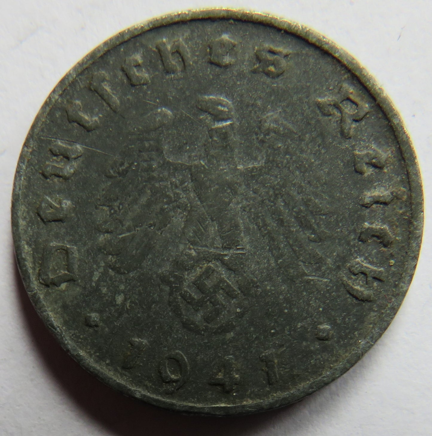 1941-D Germany 10 Reichspfennig Coin - WWII