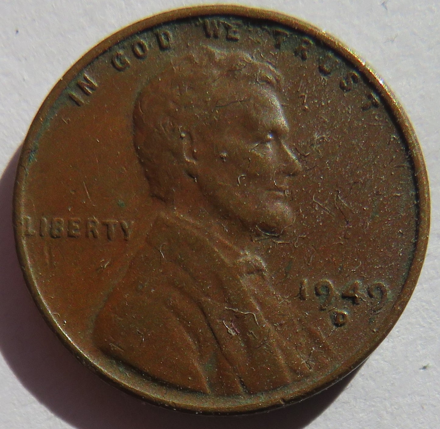1949-D USA Lincoln One Cent Coin