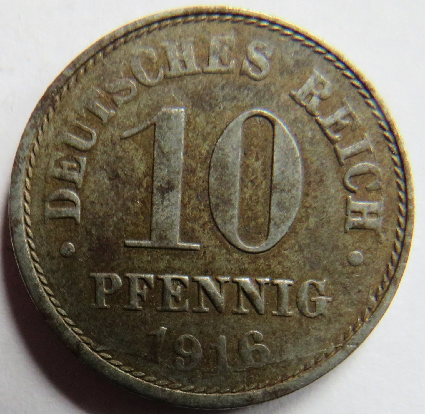 1916-A Germany 10 Pfennig Coin