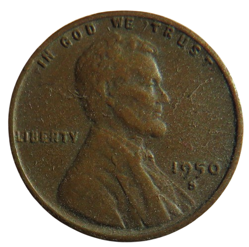 1950-S USA Lincoln One Cent Coin