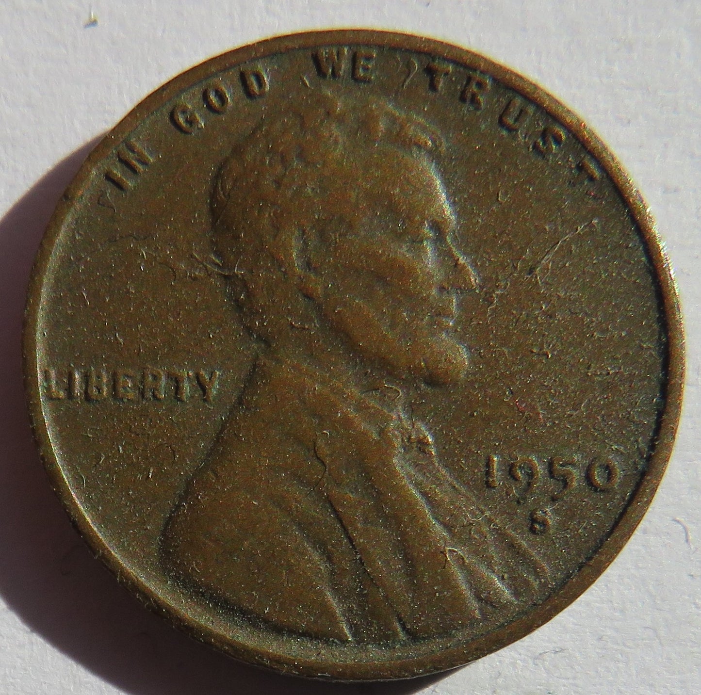 1950-S USA Lincoln One Cent Coin