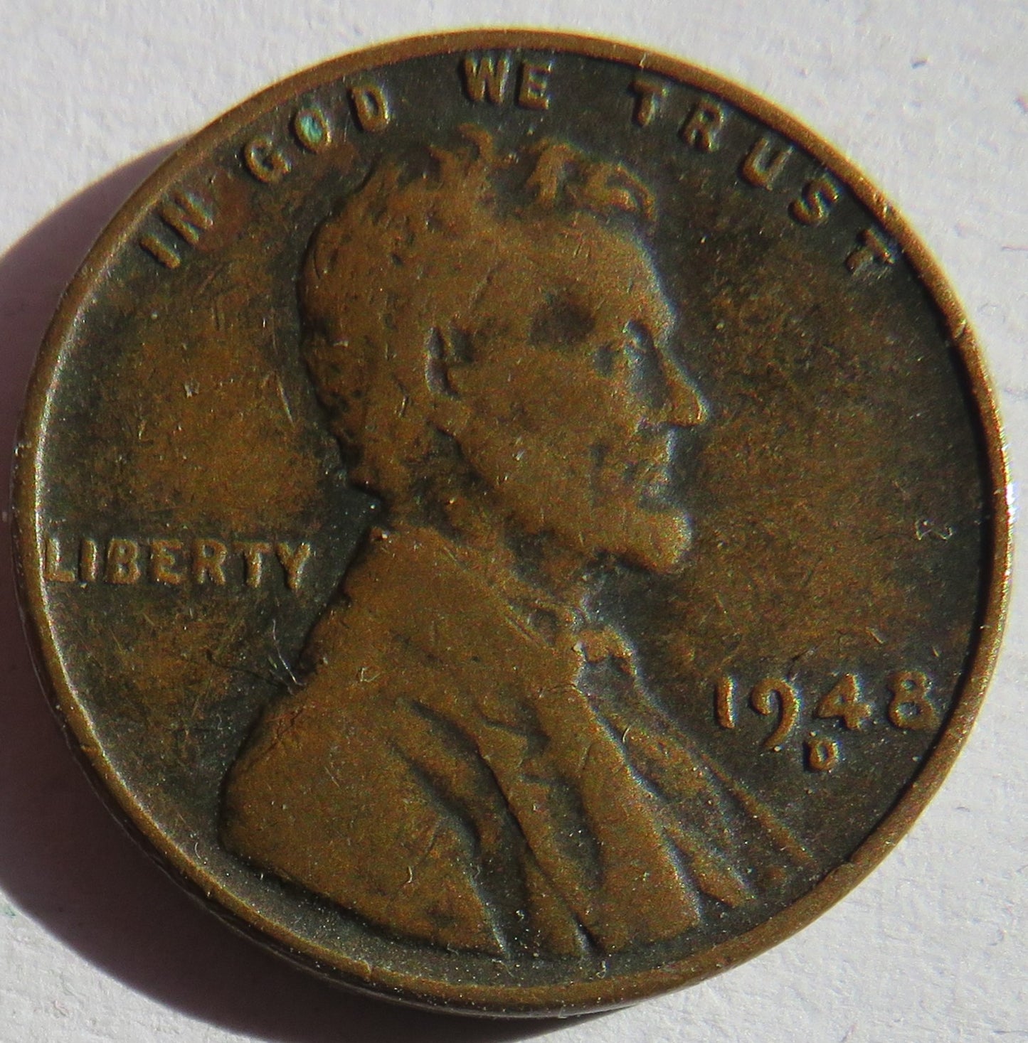 1948-D USA Lincoln One Cent Coin