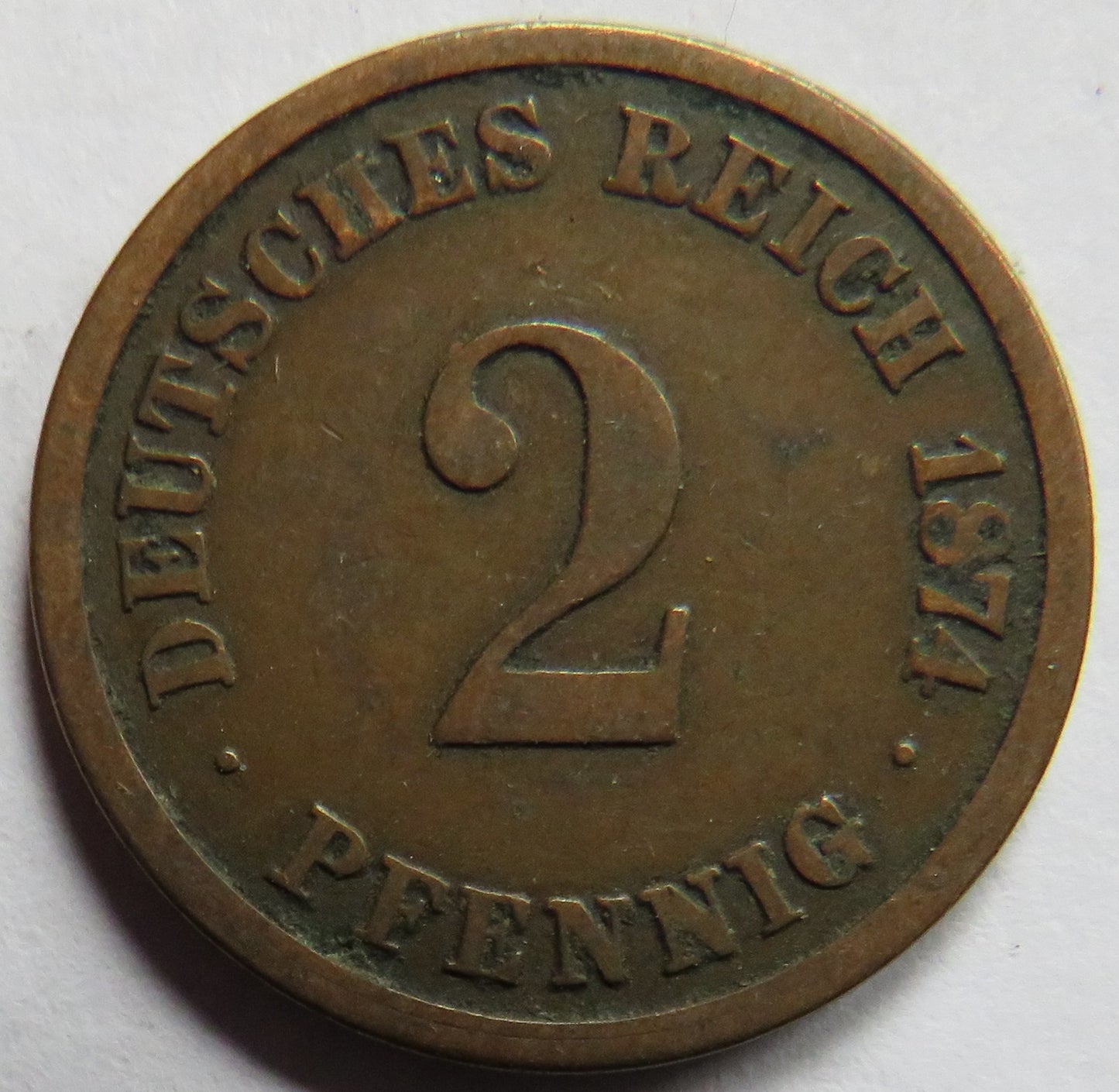 1874-A Germany 2 Pfennig Coin