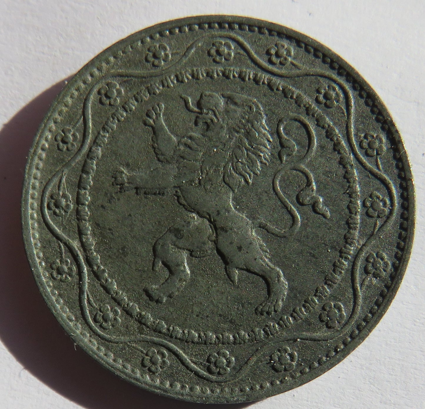 1917 Belgium 25 Centimes Coin