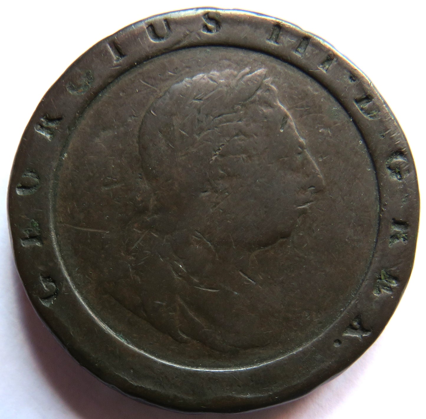 1797 King George III Cartwheel Twopence Coin - Great Britain