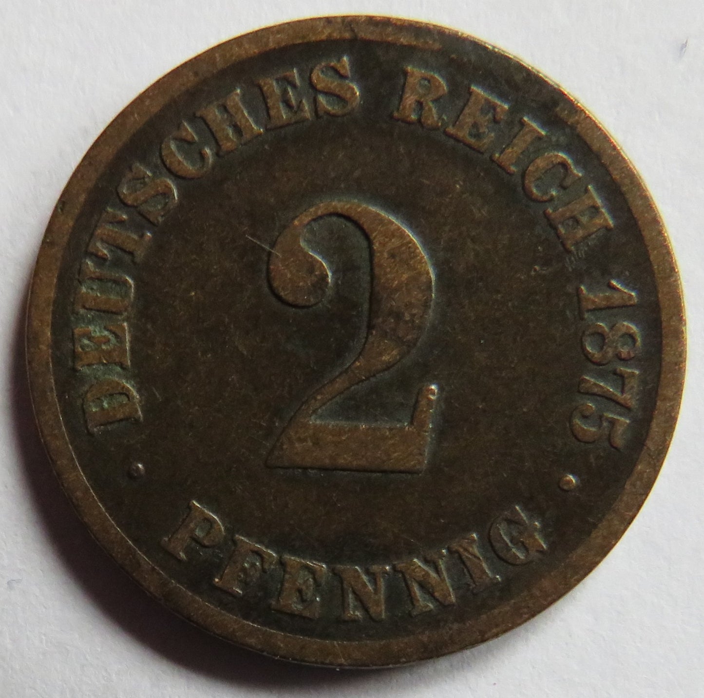 1875-C Germany 2 Pfennig Coin