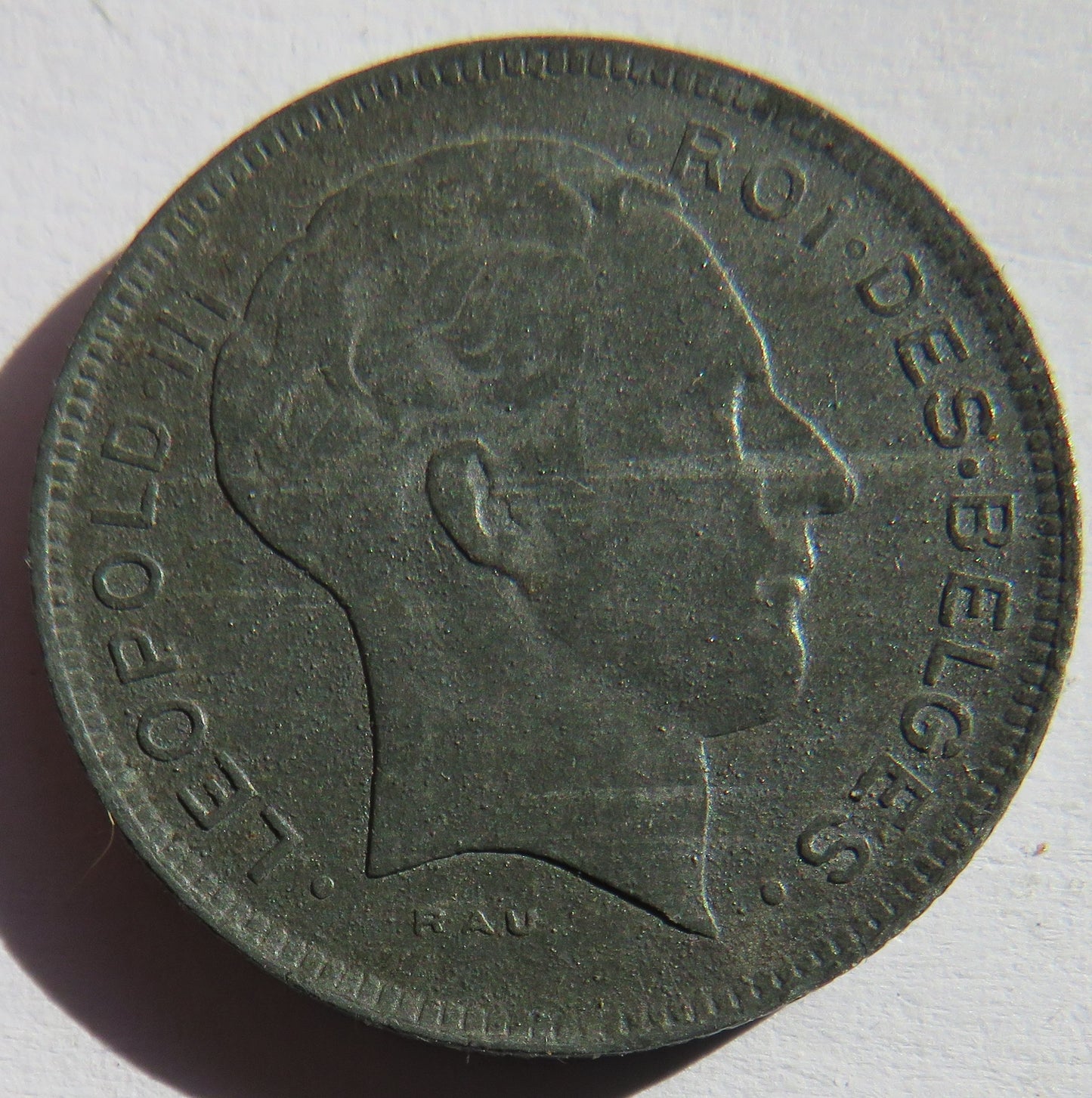 1945 Belgium 5 Francs Coin