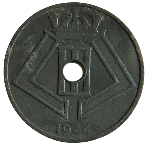 1944 Belgium 25 Centimes Coin