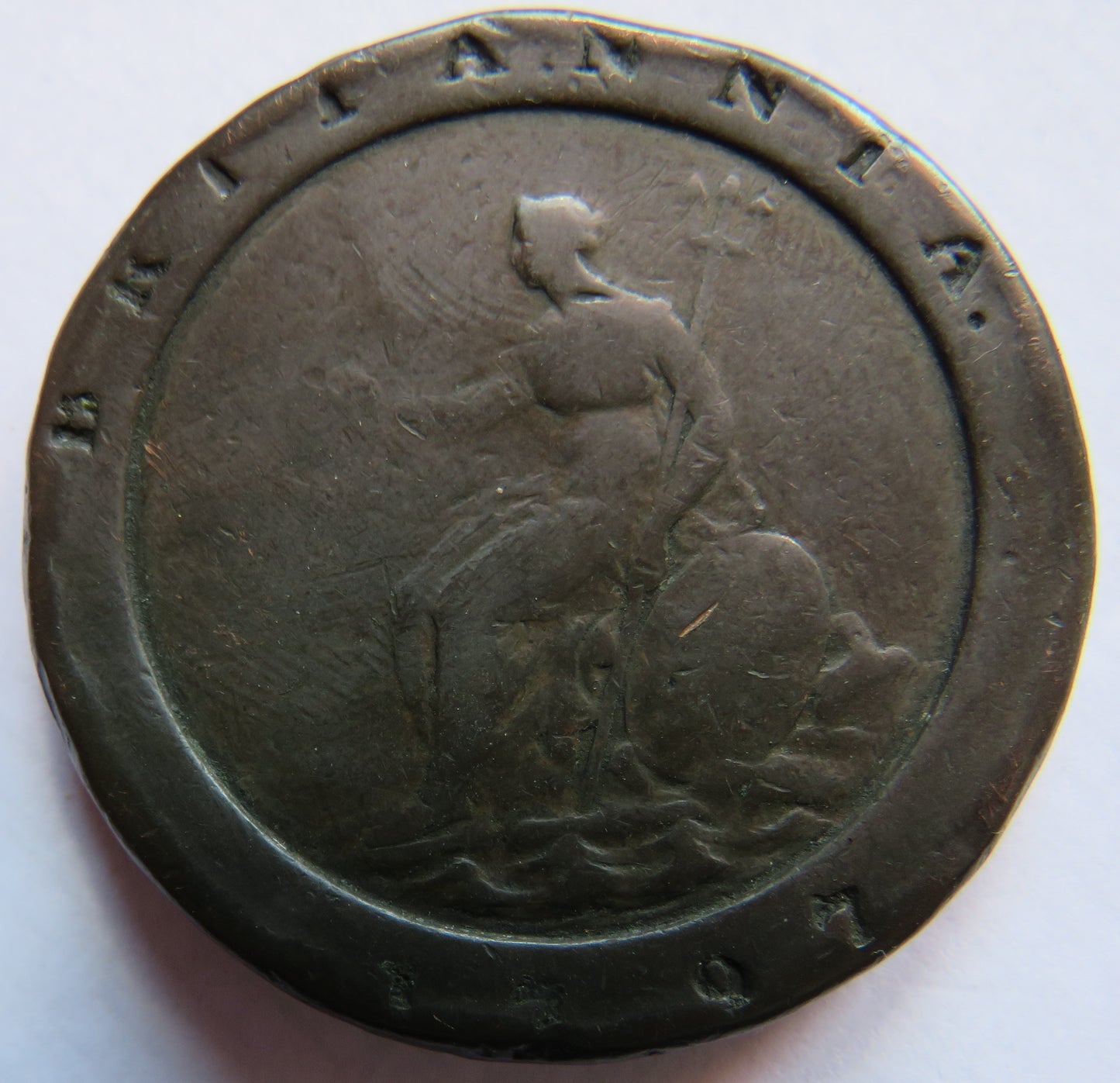 1797 King George III Cartwheel Twopence Coin - Great Britain