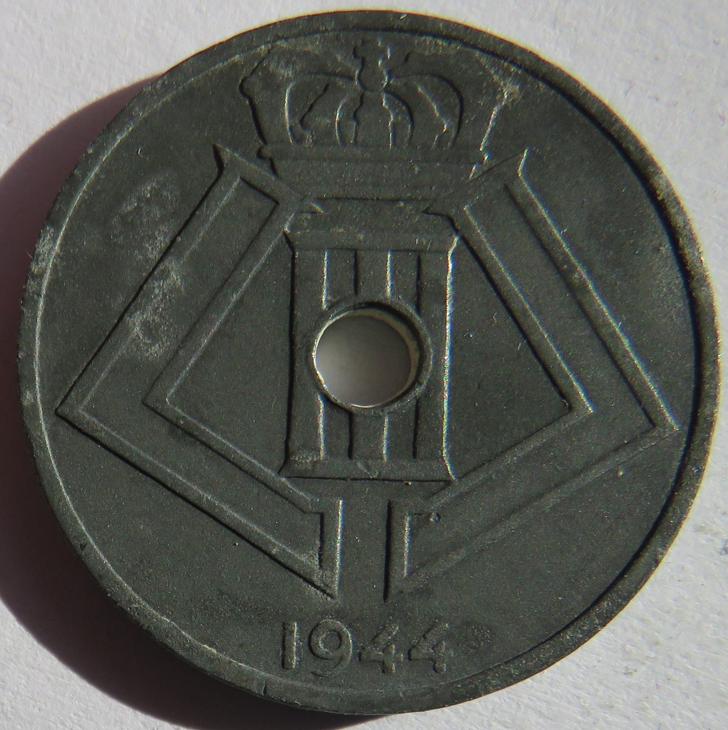 1944 Belgium 25 Centimes Coin