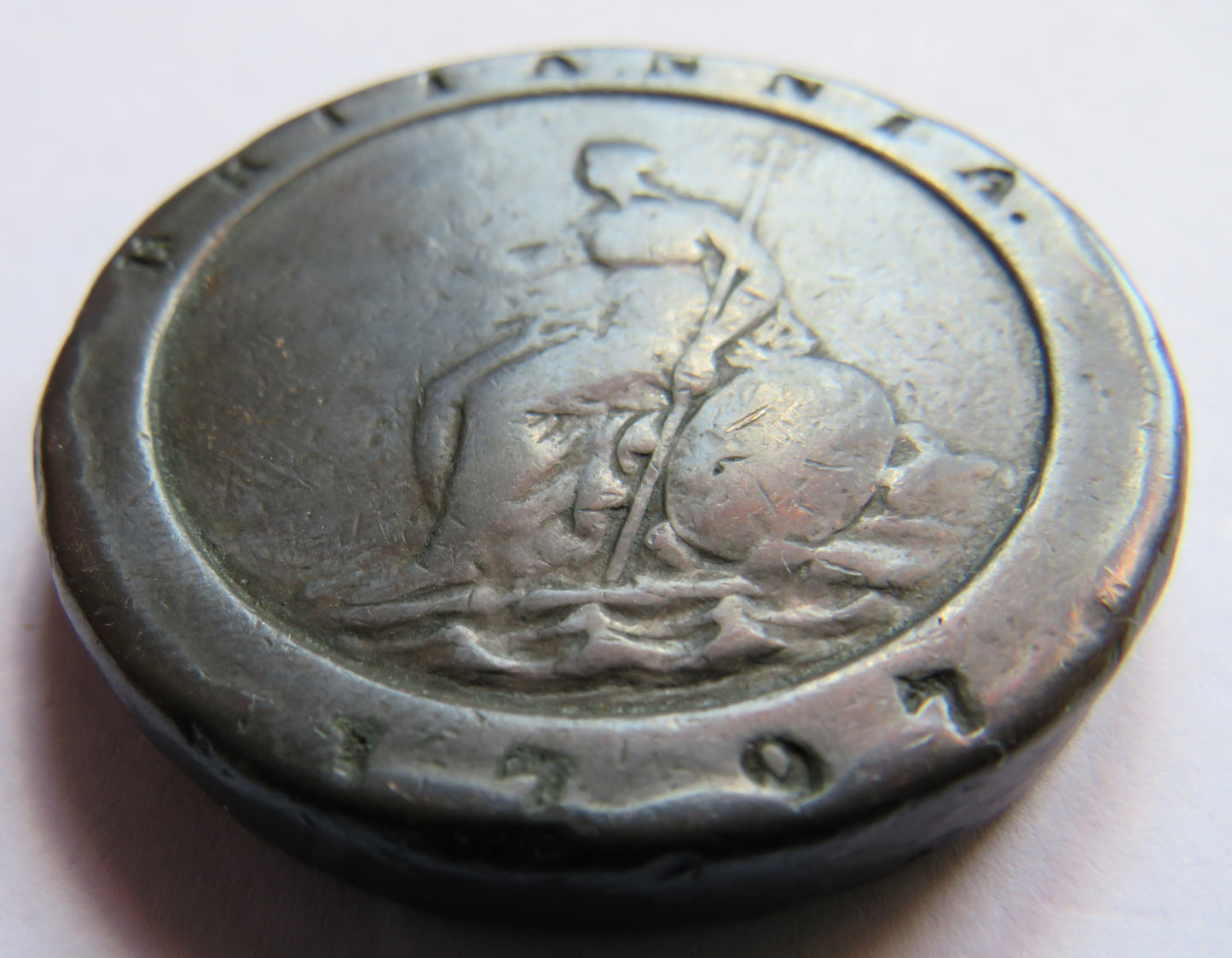 1797 King George III Cartwheel Twopence Coin - Great Britain