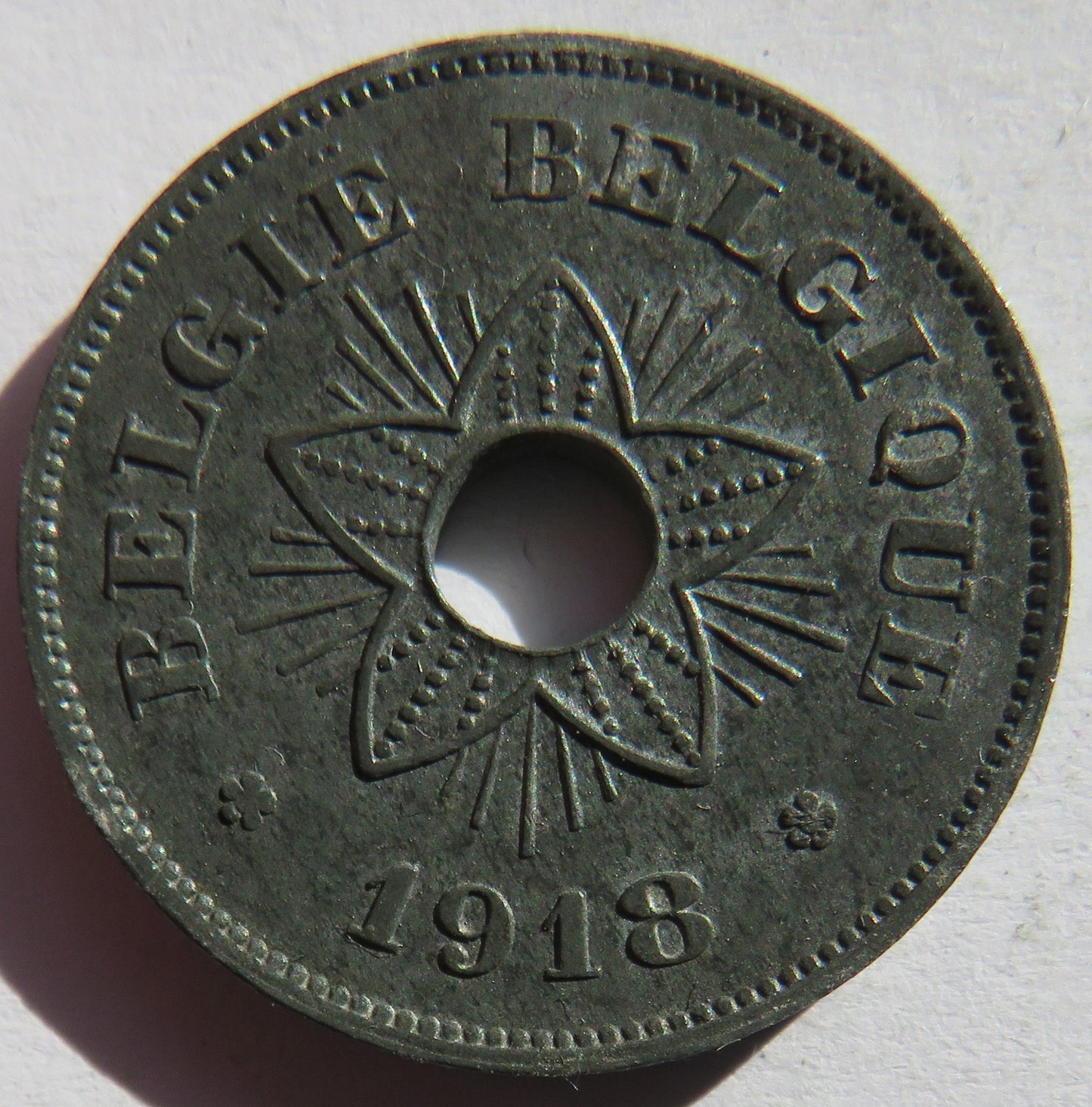 1918 Belgium 50 Centimes Coin