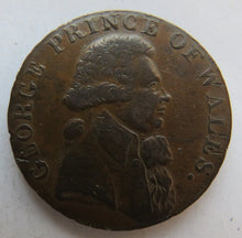 Load image into Gallery viewer, 18thC George Prince of Wales London &amp; Middlesex Halfpenny Token
