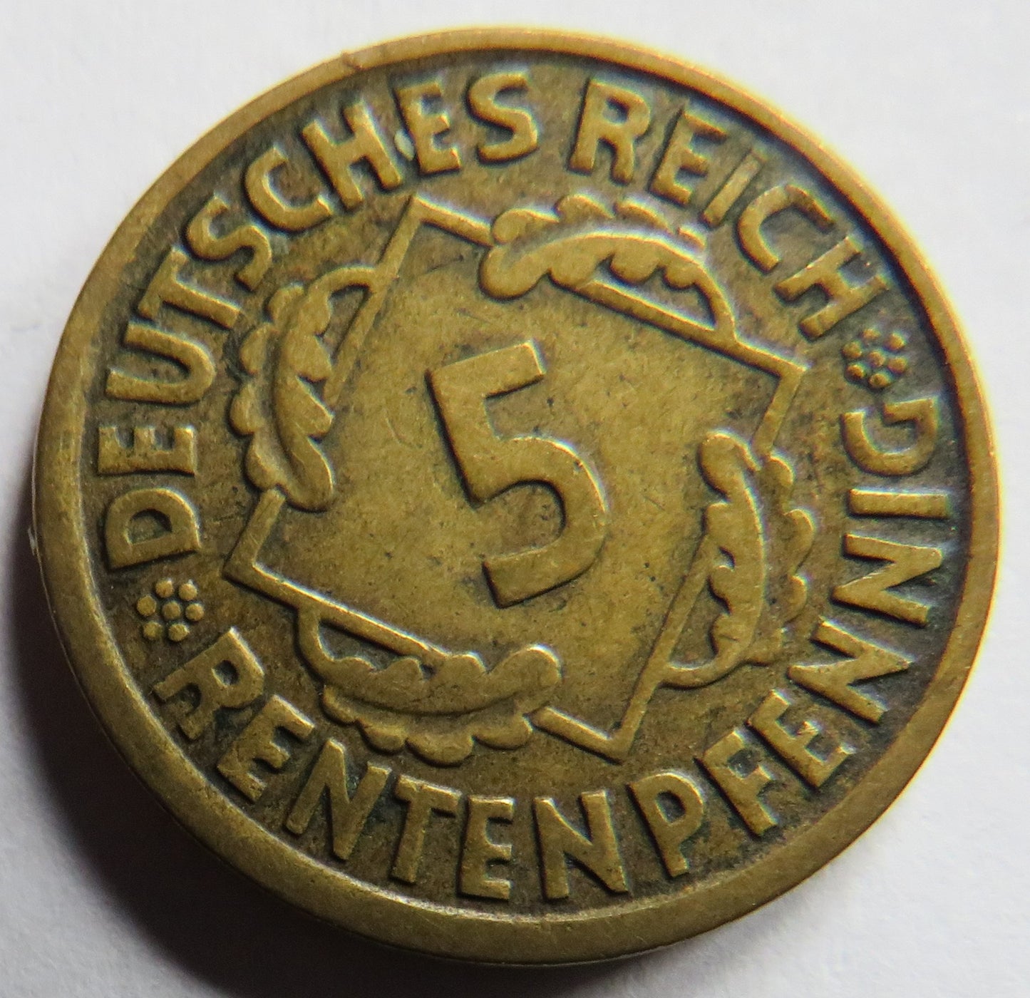 1924-J Germany - Weimar Republic 5 Reichspfennig Coin