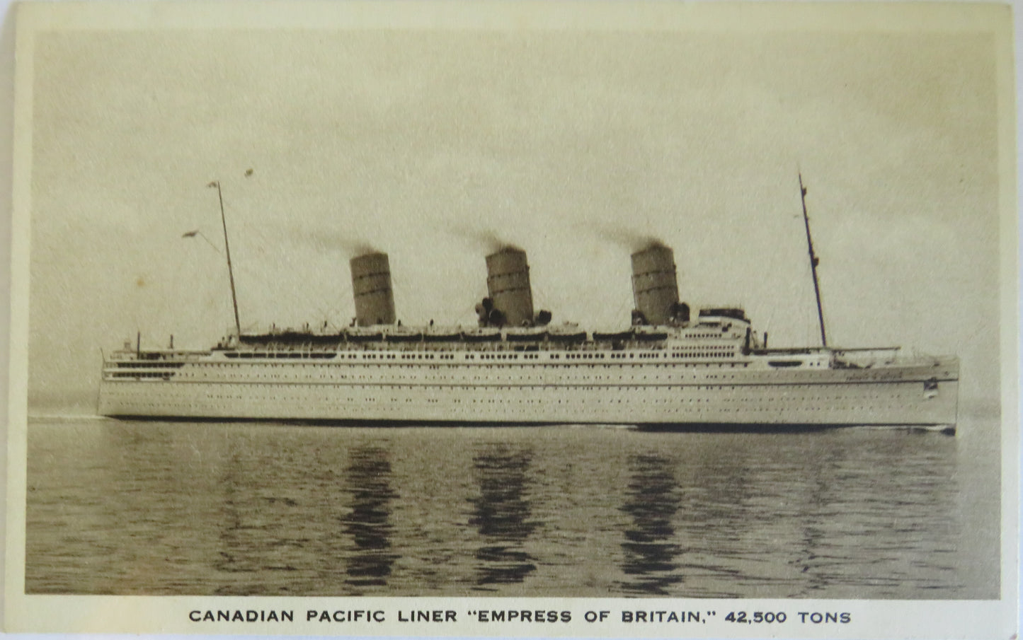 Vintage Postcard of Canadian Pacific Liner "Empress of Britain"