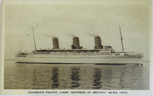 Vintage Postcard of Canadian Pacific Liner "Empress of Britain"