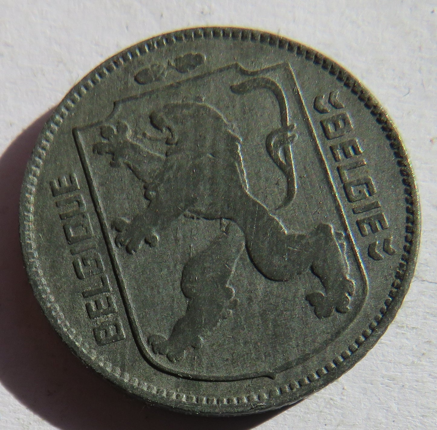 1943 Belgium One Franc Coin