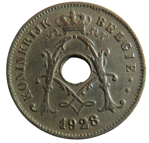 1928 Belgium 10 Centimes Coin