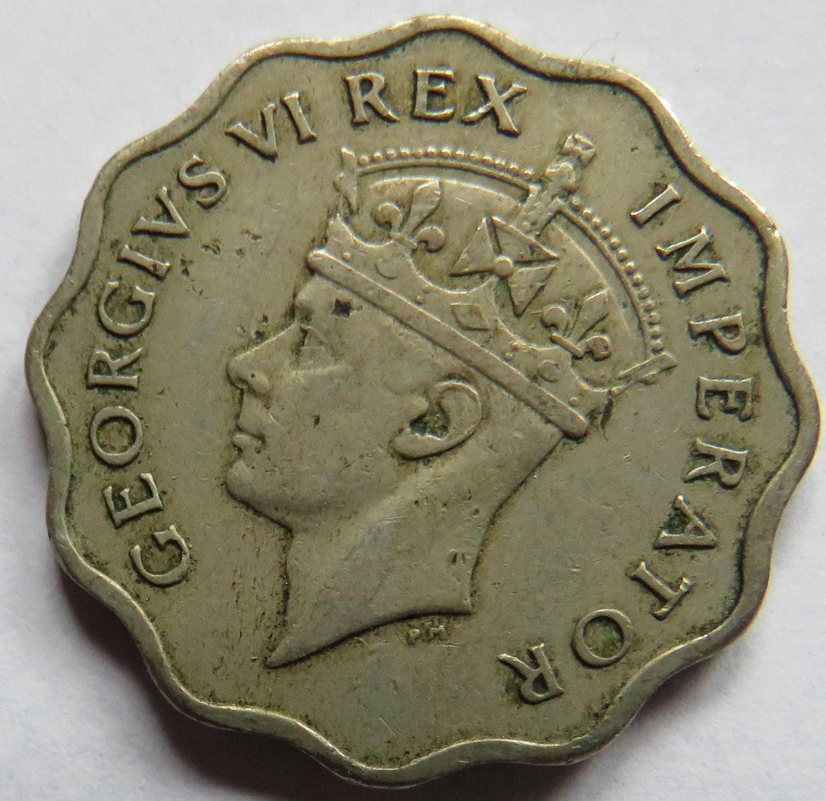 1938 King George VI Cyprus 1 Piastre Coin
