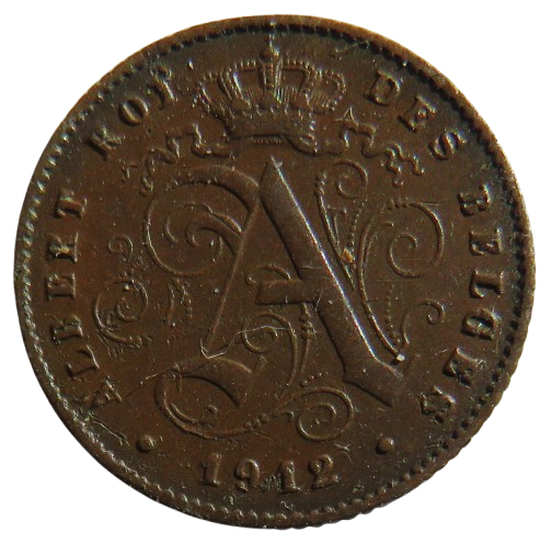 1912 Belgium One Centime Coin