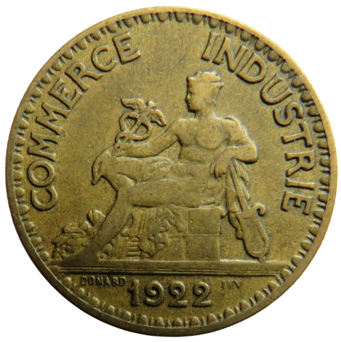 1922 France 2 Francs Coin