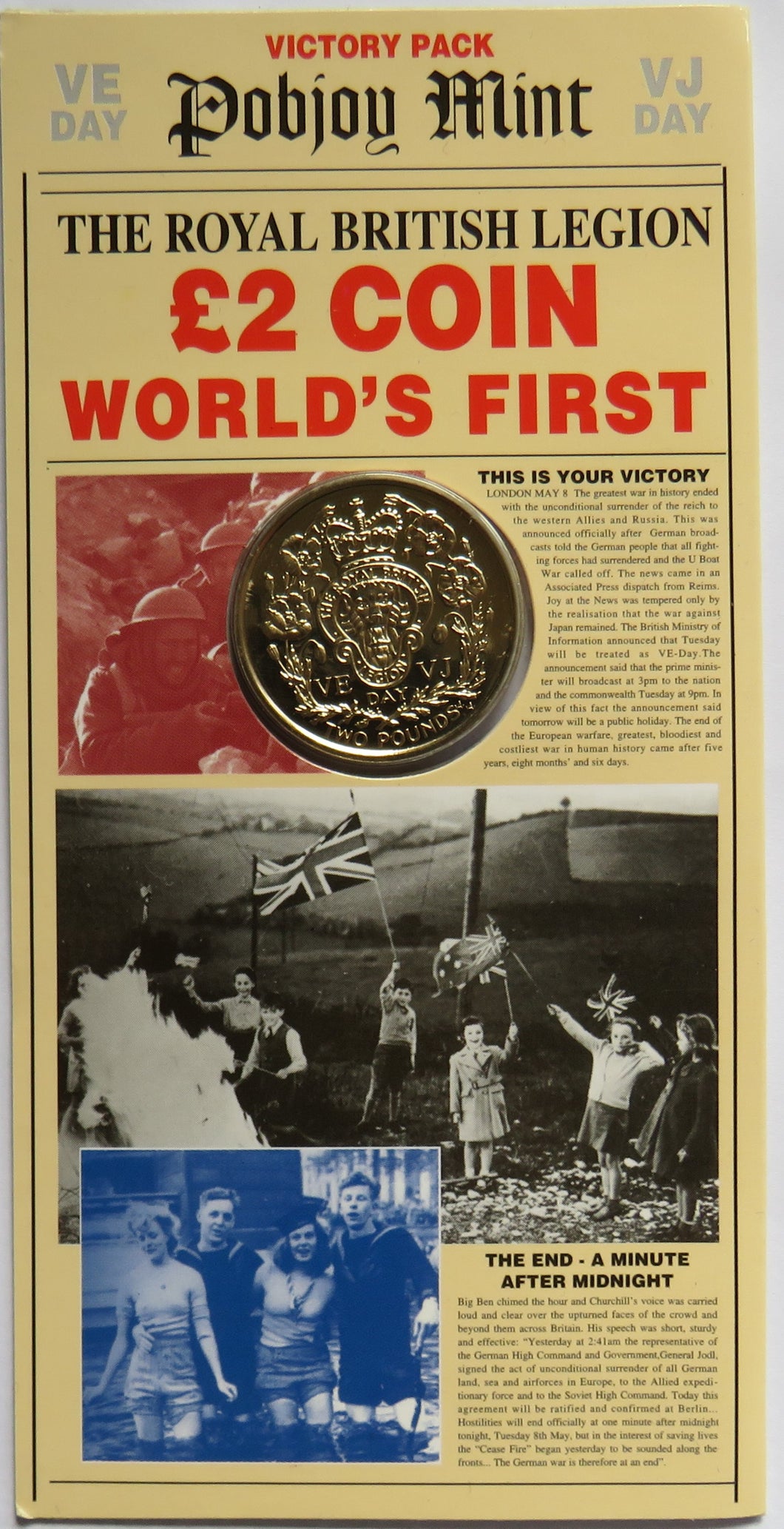 1995 Isle of Man The Royal British Legion £2 Coin Presentation Pack