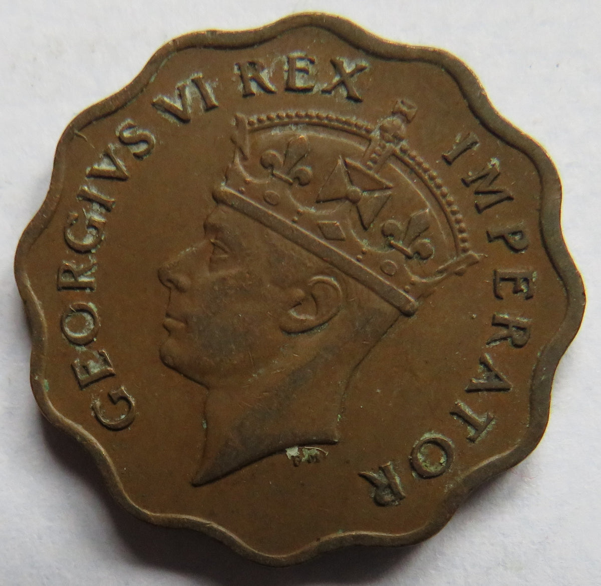 1946 King George VI Cyprus 1 Piastre Coin