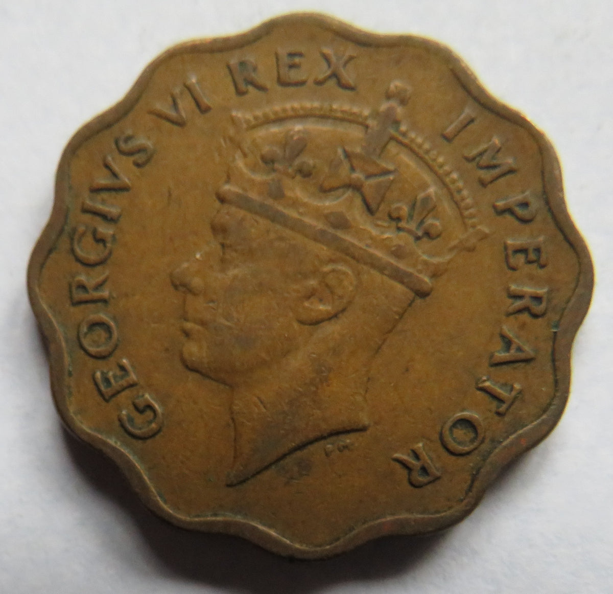 1944 King George VI Cyprus 1 Piastre Coin