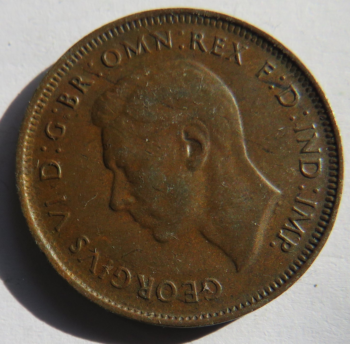 1948 King George VI Australia Halfpenny Coin
