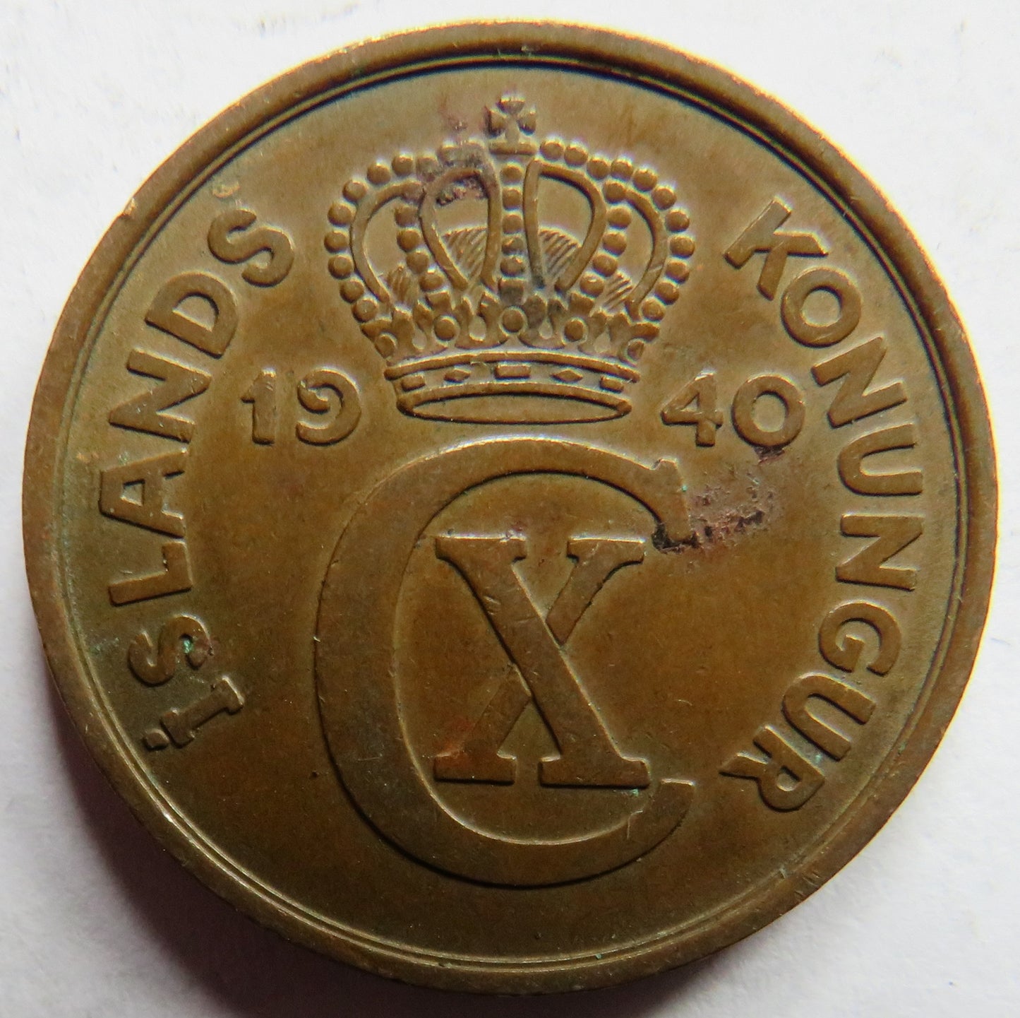 1940 Iceland 5 Aurar Coin