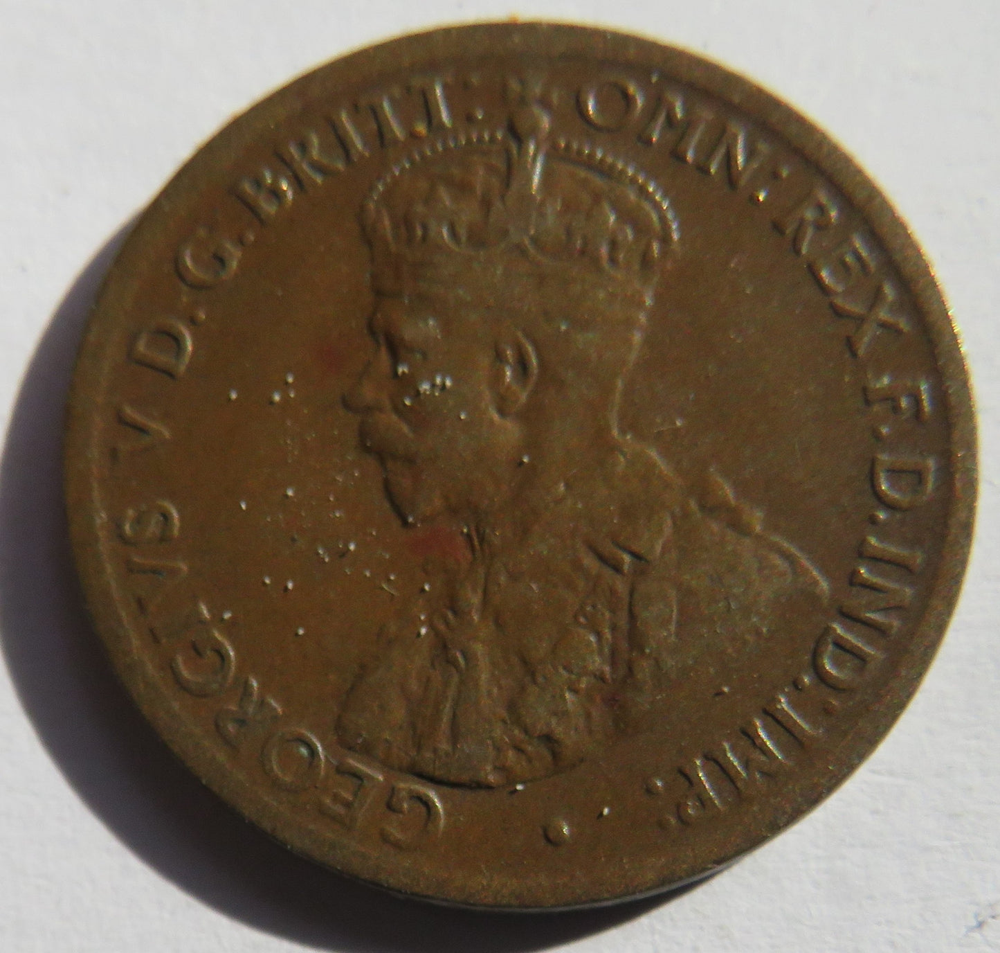 1922 King George V Australia Halfpenny Coin