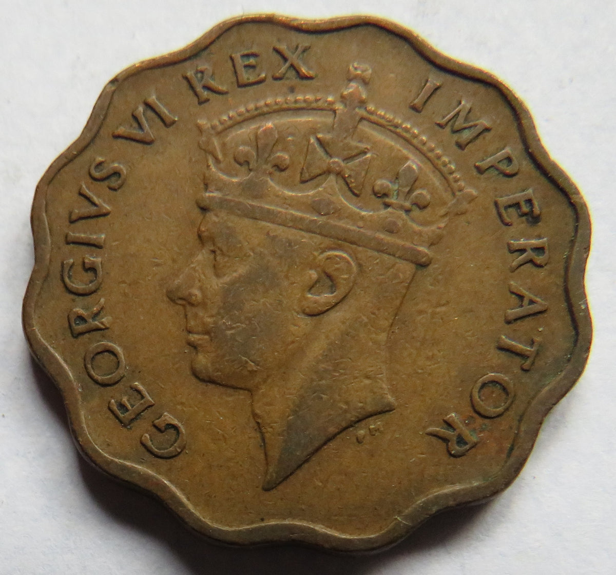 1944 King George VI Cyprus 1 Piastre Coin