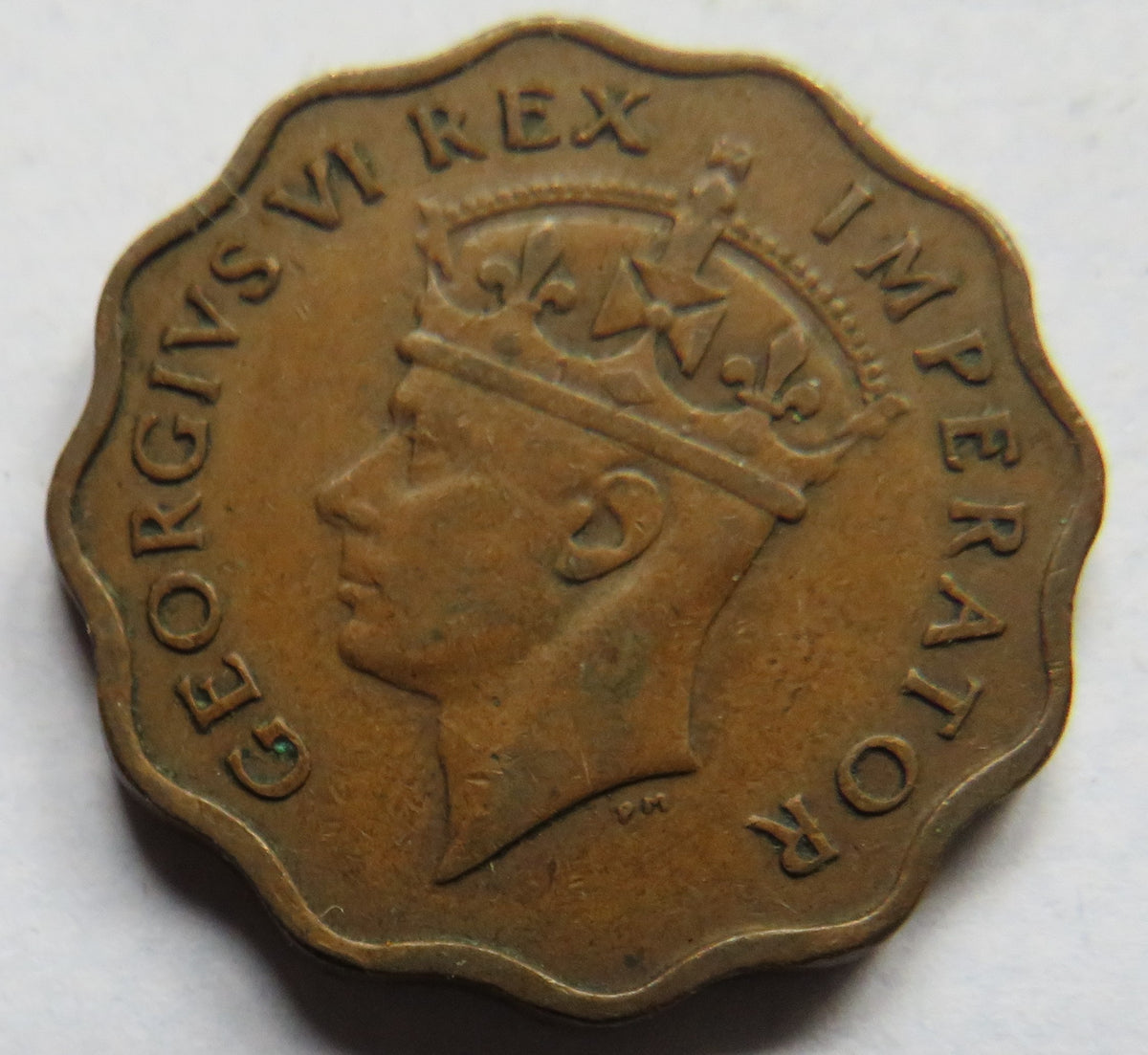 1945 King George VI Cyprus 1 Piastre Coin