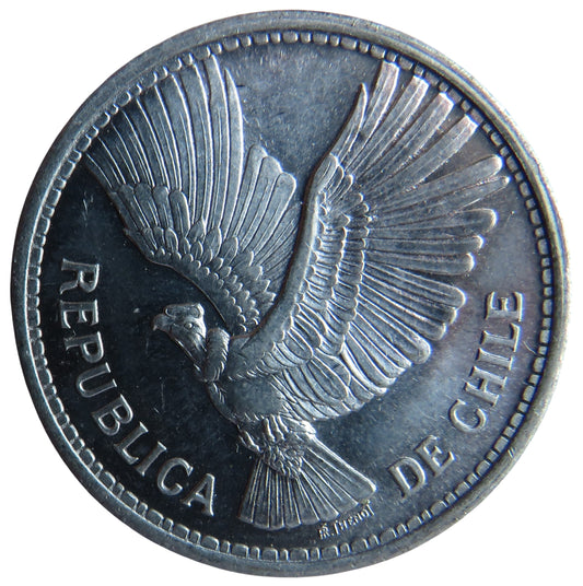 1956 Chile 10 Pesos Coin