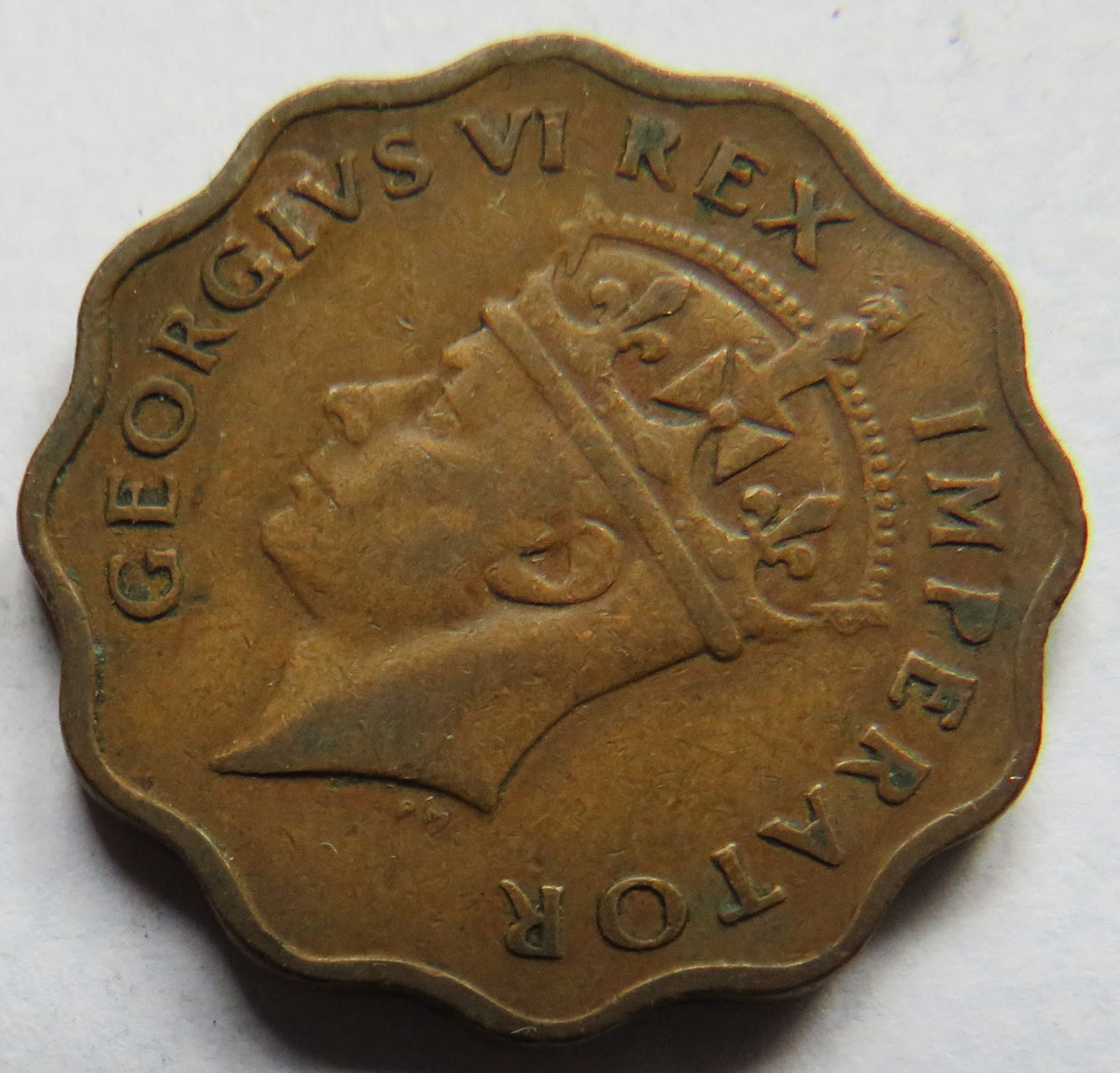 1942 King George VI Cyprus 1 Piastre Coin