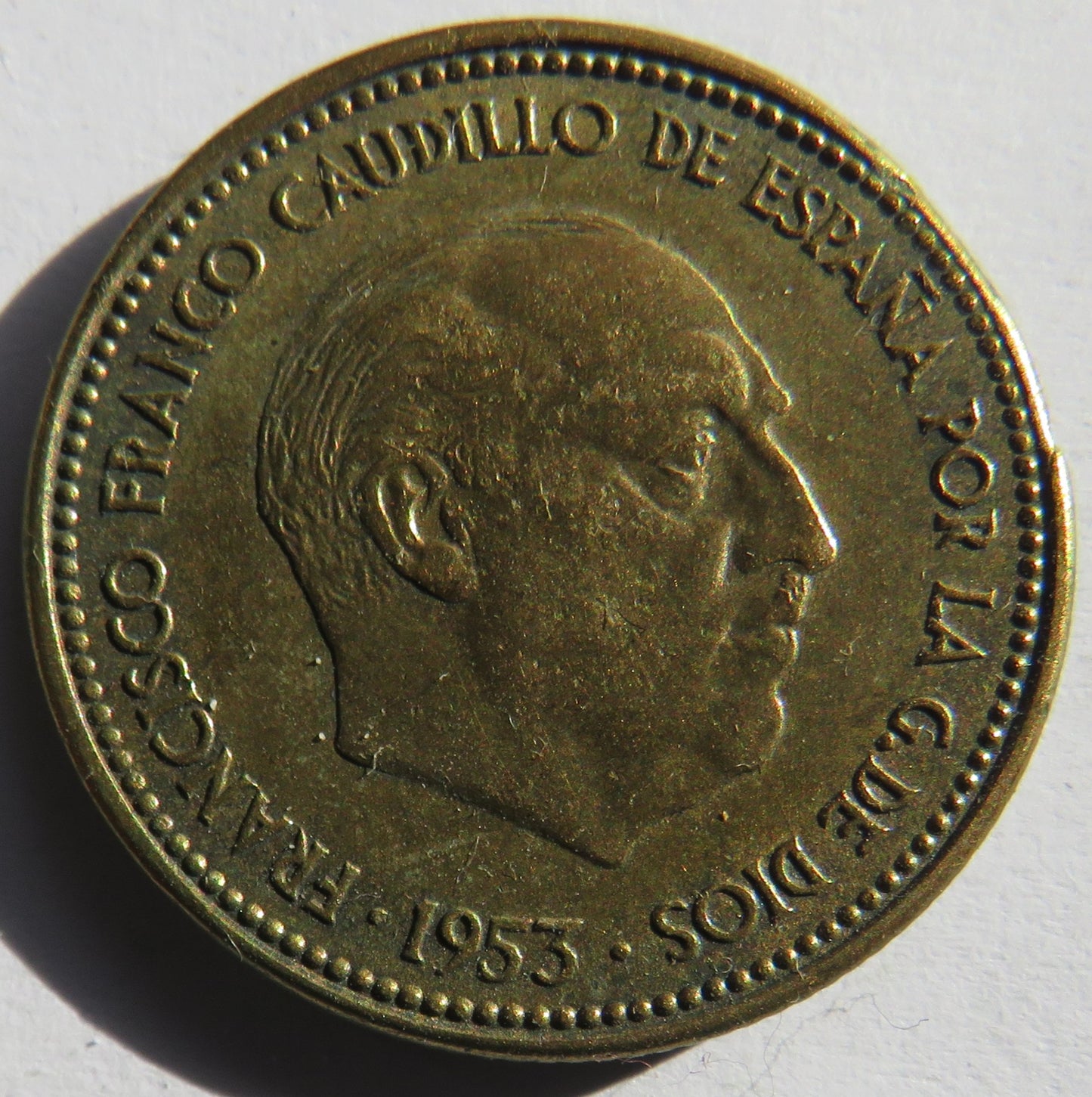 1953 Spain 2.5 Pesetas Coin