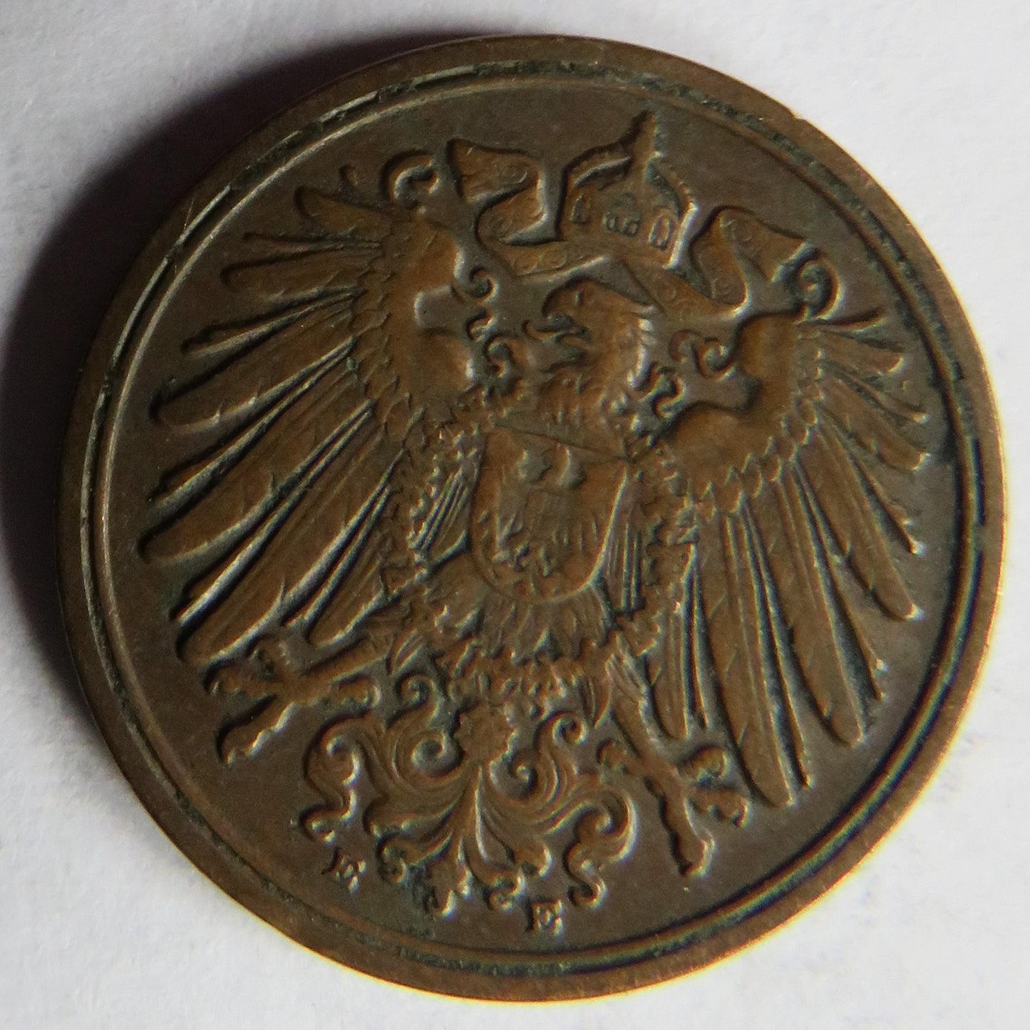 1899-E Germany One Pfennig Coin