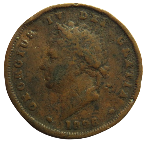 1826 King George IV One Penny Coin - Great Britain