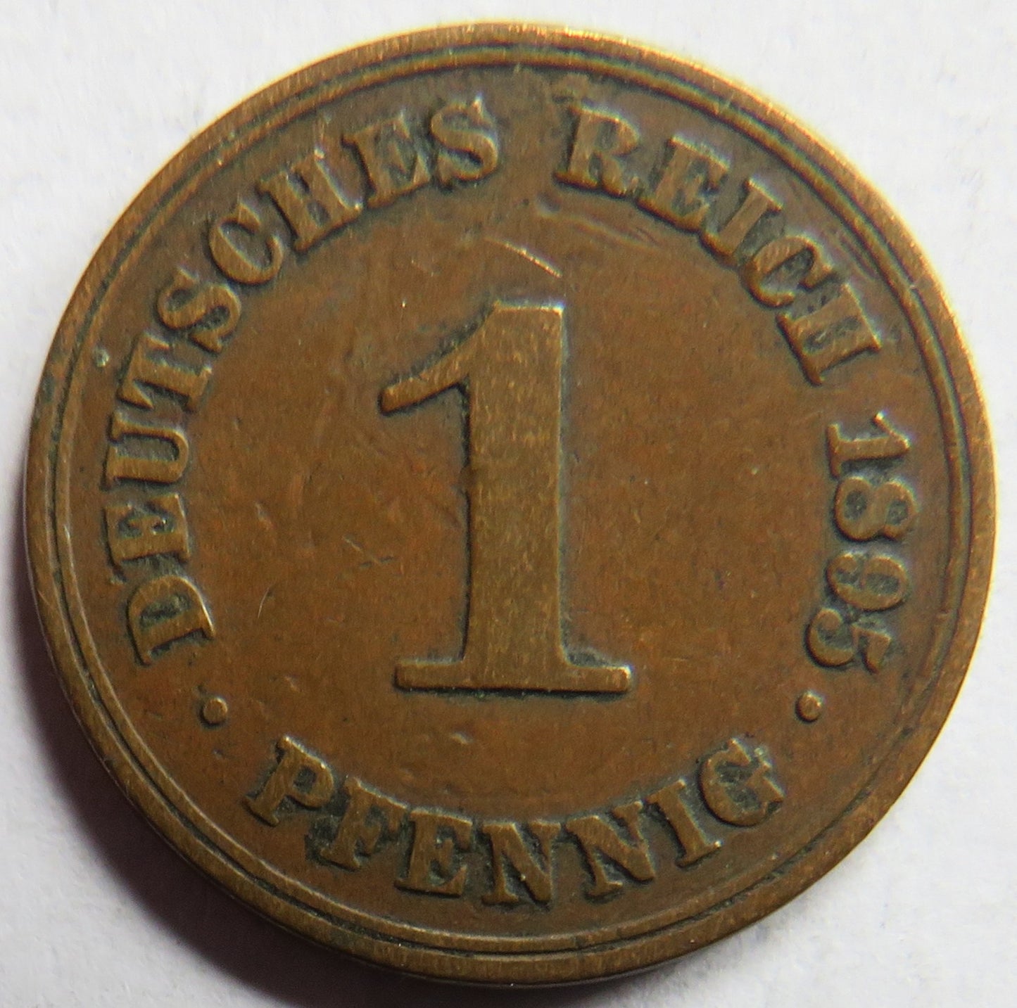 1895-A Germany One Pfennig Coin