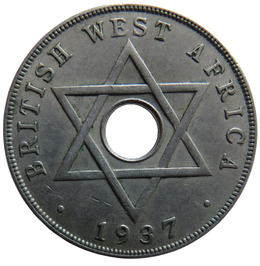 1937 British West Africa One Penny Coin