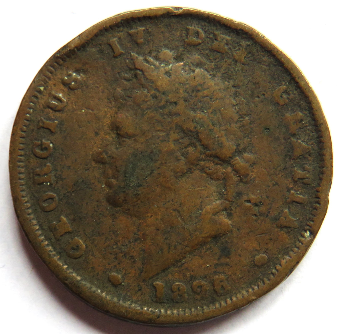 1826 King George IV One Penny Coin - Great Britain