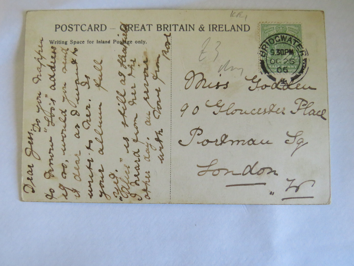 Vintage Warship Postcard of H.M.S "Russell" 1906