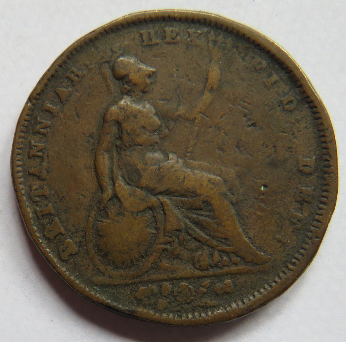 1826 King George IV One Penny Coin - Great Britain