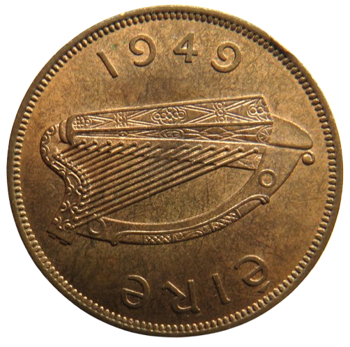 1949 Eire Ireland One Penny Coin In High Grade