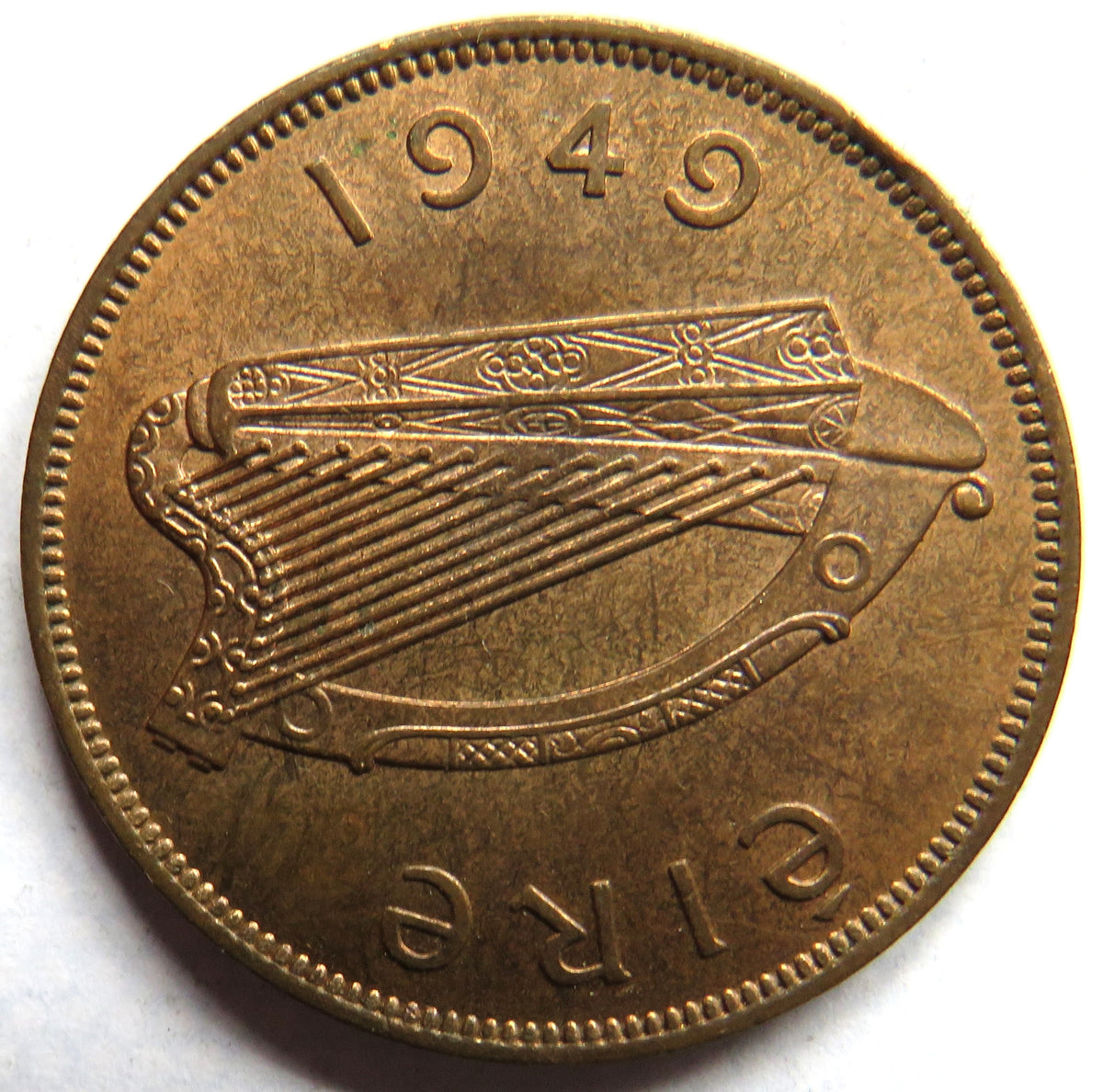 1949 Eire Ireland One Penny Coin In High Grade
