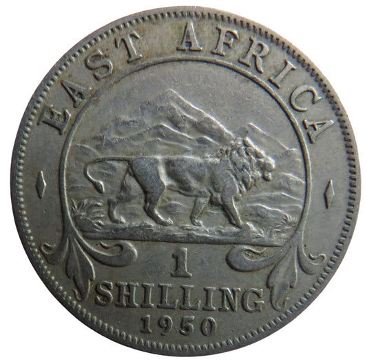 1950 King George VI East Africa One Shilling Coin