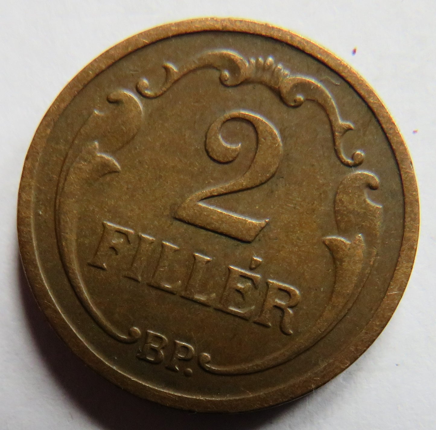 1935 Hungary 2 Filler Coin